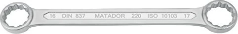 Matador 0220 Doppelringschlüssel, 16/17x170mm