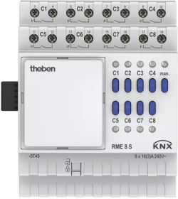 Theben RME 8 S KNX 8-fach, 16A, 4TE REG, Schaltaktor (4930225)