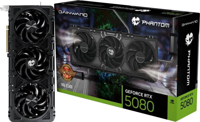 Gainward GeForce RTX 5080 Phantom GS, 16GB GDDR7, HDMI, 3x DP