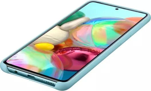 Samsung Silicone Cover für Galaxy A71 blau
