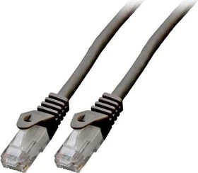 EFB Elektronik CCA Patchkabel, Cat6, U/UTP, RJ-45/RJ-45, 0.25m, schwarz