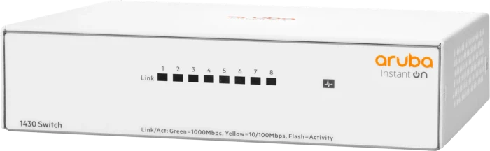 HPE Aruba Instant On 1430 Desktop Gigabit Switch, 8x RJ-45