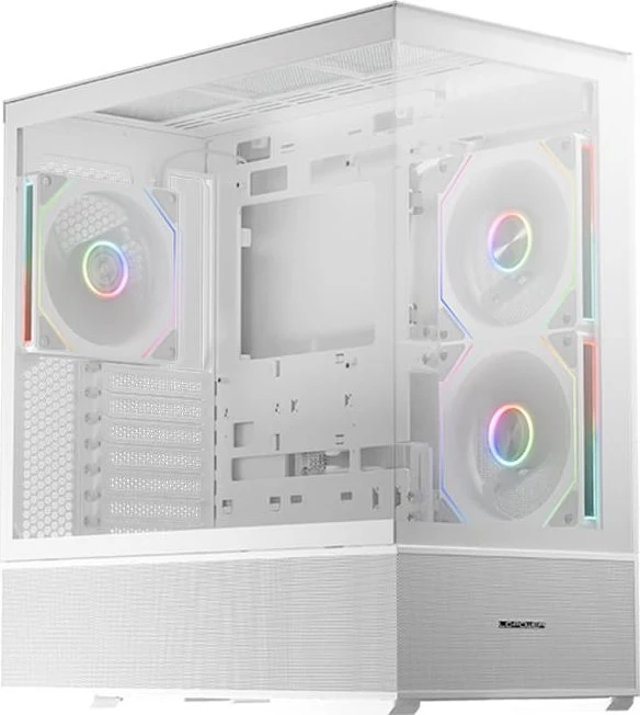 LC-Power Gaming 812B Quartz Vision, weiß, Glasfenster