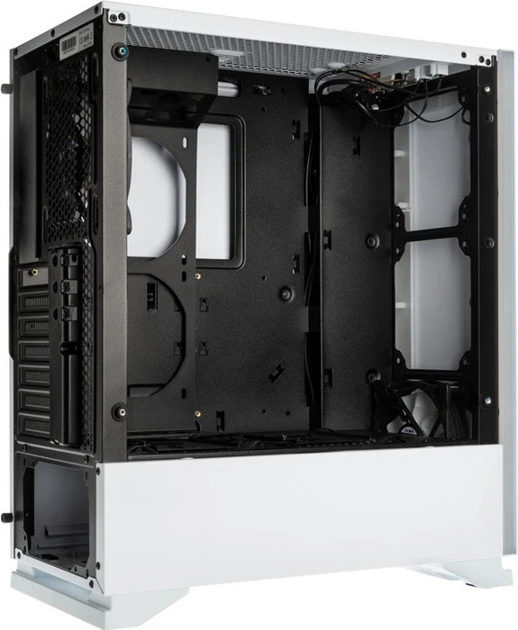 Zalman S5, weiß, Glasfenster