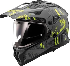LS2 MX702 Pioneer II Crazy matt grau/gelb/schwarz