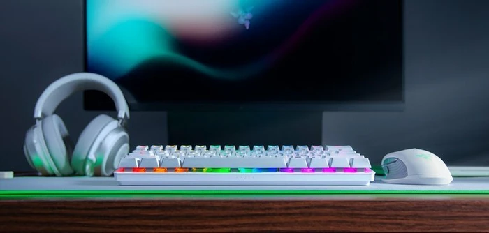 Razer Huntsman Mini, Mercury White, Razer Linear Optical RED, USB, US