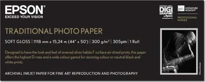 Epson Traditional Fotopapier seidenmatt, 44", 300g/m², 15m
