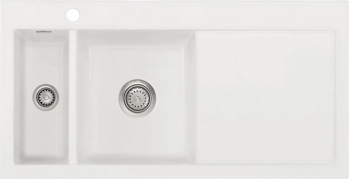 systemceram Mera 100 F Einbau Becken links polar