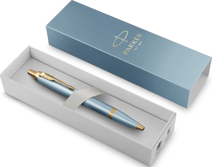 Parker IM Writing Rituals Kugelschreiber blau/gold trim, Geschenkbox