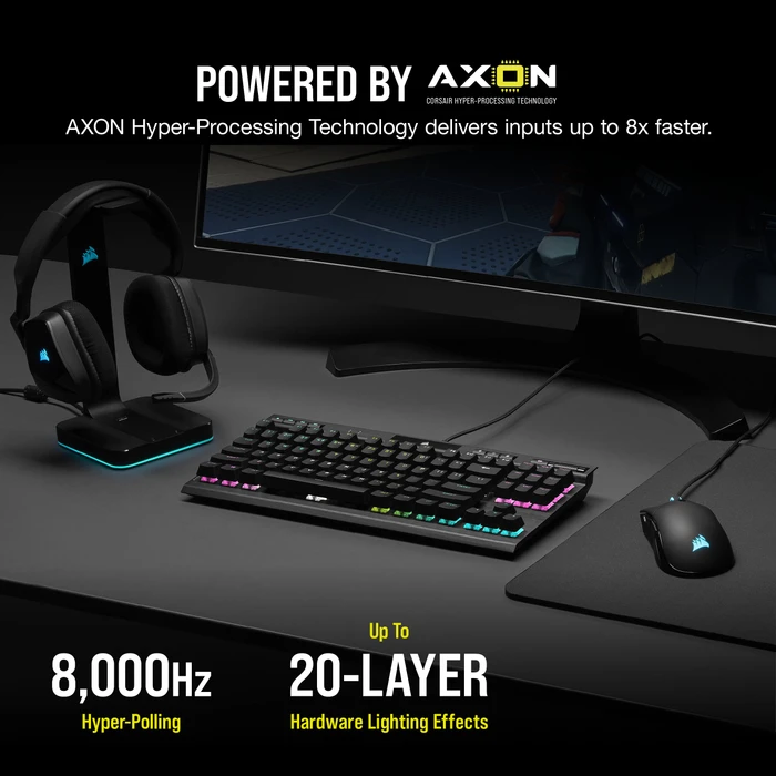 Corsair Gaming K70 RGB TKL - Champion Series, MX RGB RED, USB, ND