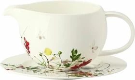 Rosenthal Brillance Bone China Fleurs Sauvages Sauciere mit Untertasse, 2-tlg.