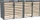 Westmann Lacina Mülltonnenbox 4x 240l holzoptik (WMJGBC212-4)