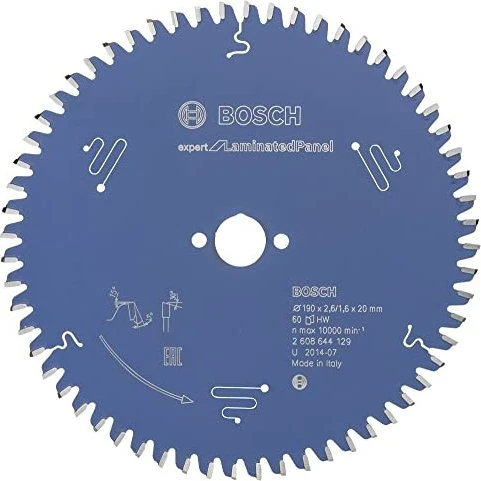 Bosch Professional Expert for Laminated Panel Kreissägeblatt 60Z, 190x1.6x20mm, 1 Stück