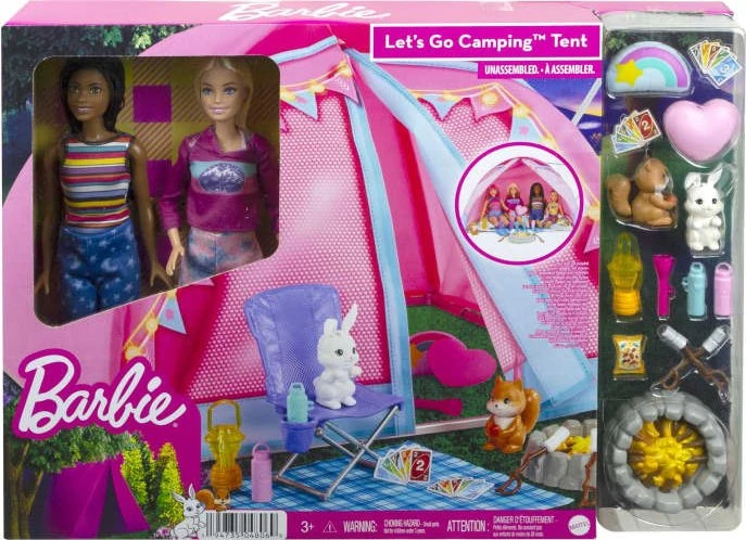 Mattel Barbie - Abenteuer zu zweit Camping-Spielset mit Zelt