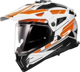 LS2 MX702 Pioneer II Namib weiß/orange/grau
