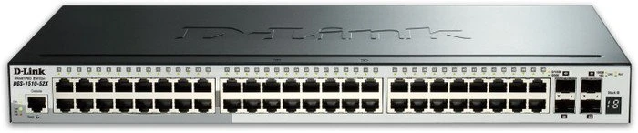 D-Link DGS-1510 Rackmount Gigabit Smart Switch, 48x RJ-45, 4x SFP+