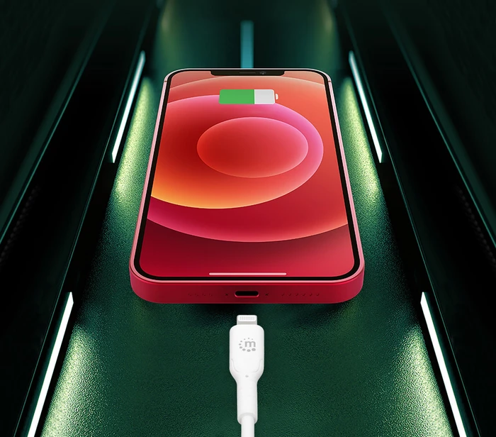 Manhattan USB-C auf Lightning Sync-/Ladekabel 0.5m weiß