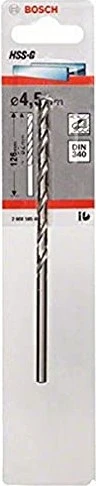 Bosch Professional HSS-G Spiralbohrer, 4.5x82x126mm, 1 Stück