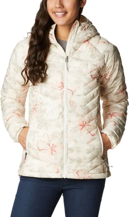 Columbia Powder Lite Hooded Jacke chalk aurelian (Damen)