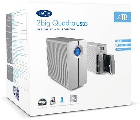 LaCie 2big Quadra USB-B 3.0, 8TB, USB-B 3.0/FireWire