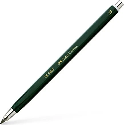 Faber-Castell TK 9400 Fallminenstift 6B 3.15mm graphit, grün