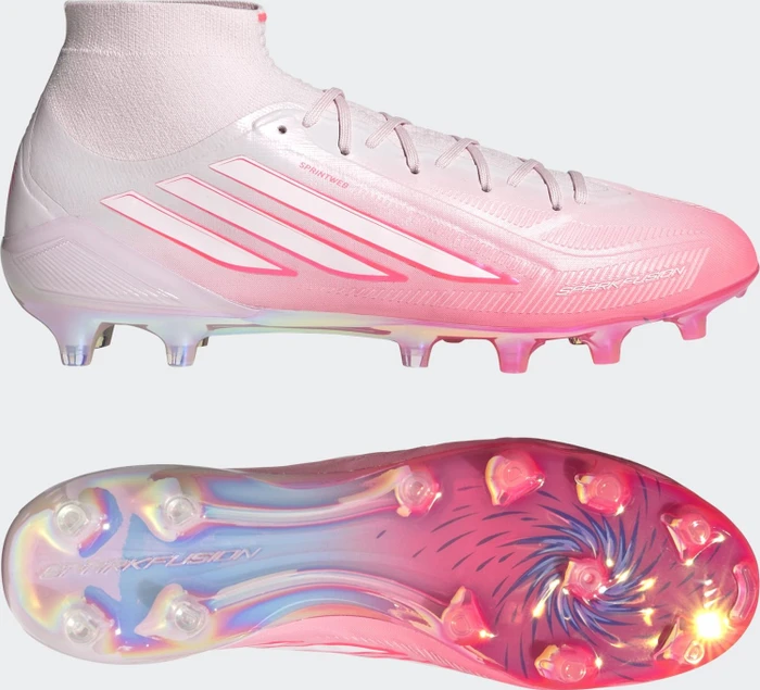 adidas F50 Sparkfusion Elite Mid solar turbo/cloud white/distilled pink (Damen)