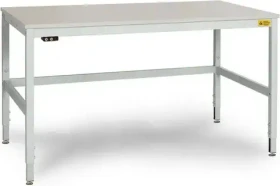 Manuflex Cantolab ESD-Arbeitstisch 150x80cm lichtgrau/grausilber