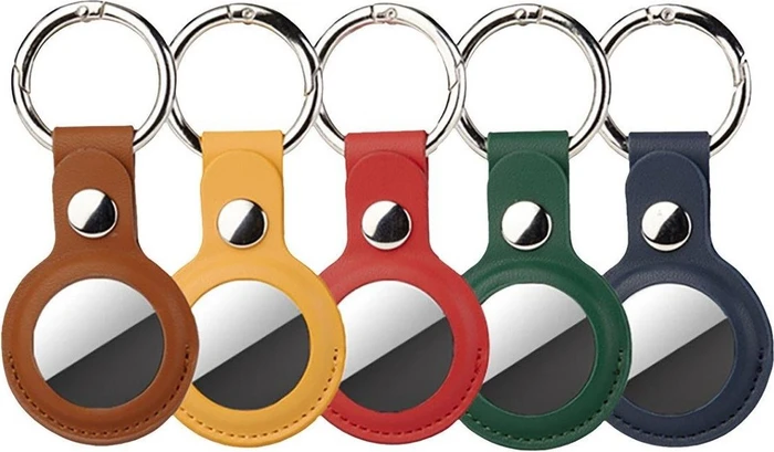 4smarts Faux Leather Case für Apple AirTag, 5er-Pack