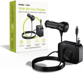 Mobile Origin 5in1 Car Charger CA23 75W schwarz