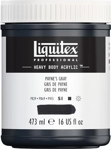Liquitex Professional Heavy Body Acrylic payne's gray, 473ml