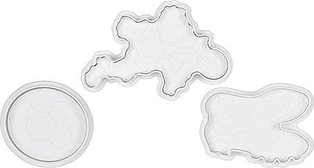Städter Profi-Ausstecher mit Auswerfer Fußball Set weiß, 3-tlg.