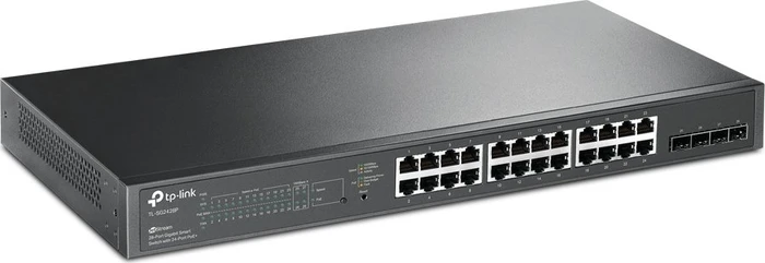TP-Link TL-SG2400 JetStream Rackmount Gigabit Smart Switch, 24x RJ-45, 4x SFP, 250W PoE+