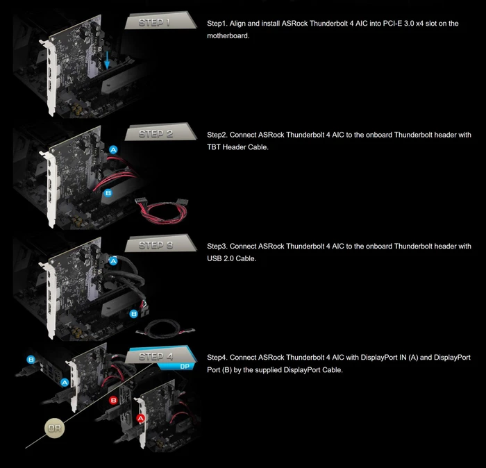 ASRock Thunderbolt 4 AIC, PCIe 3.0 x4