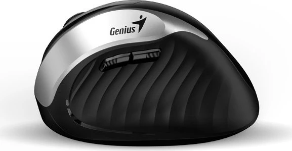 Genius Ergo 8250S Wireless Vertical Ergonomic Silent Mouse Silver Gray schwarz/silber, USB