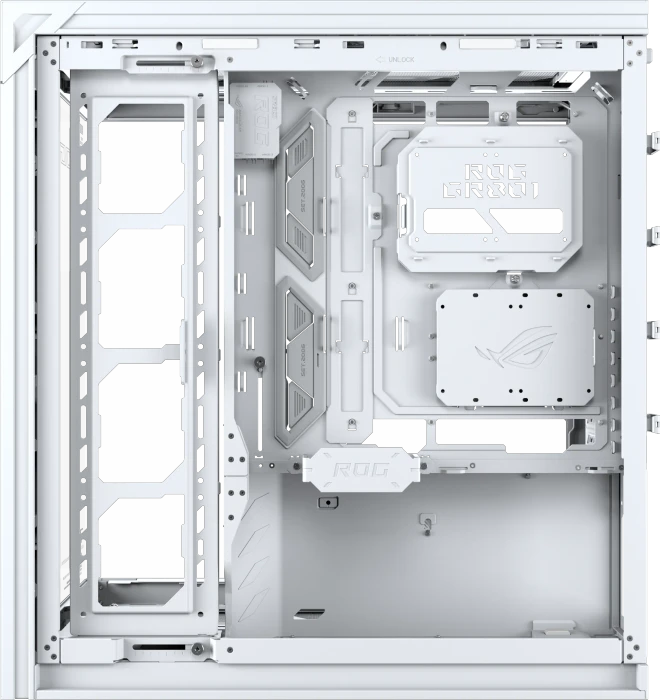 ASUS ROG Cronox GR801 Curve TG ARGB White, Glasfenster
