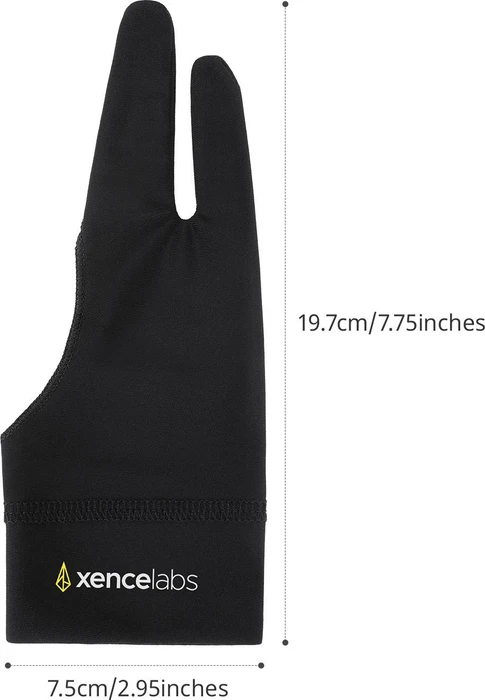 Xencelabs Drawing Glove, Zeichenhandschuh, Medium, schwarz