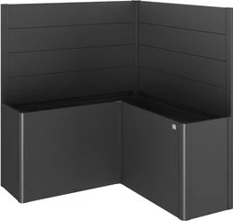 Biohort Sichtschutz L-Form 201x201x91cm für Hochbeet dunkelgrau-metallic, 2 Stück