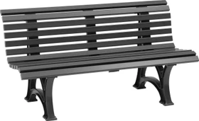 Blome Helgoland Gartenbank 3-Sitzer graphitgrau
