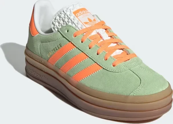 adidas Gazelle Bold semi green spark/screaming orange/core white (Damen)