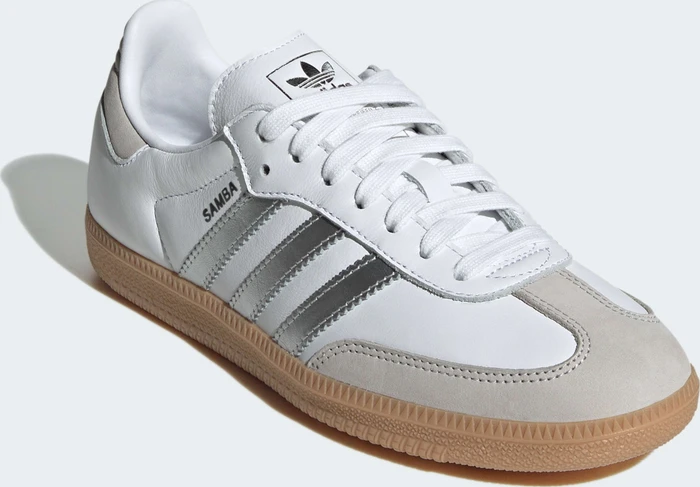 adidas Samba OG cloud white/silver metallic/grey one (Damen)