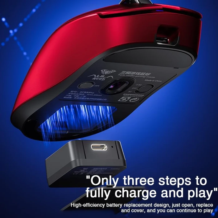 Aula SC900 Pro Gaming Mouse schwarz, USB/Bluetooth