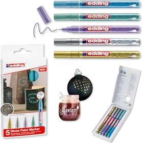 edding 780 Glanzlackmarker metallic sortiert, 5er-Set