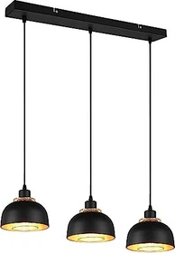 Trio Punch Pendelleuchte 3-flammig schwarz matt