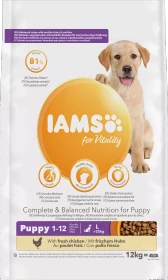 IAMS for Vitality für Welpen großer Rassen, mit Huhn, 12kg