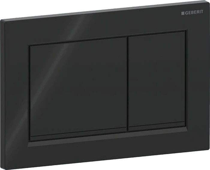 Geberit Omega30 Betätigungsplatte schwarz/schwarz matt/schwarz