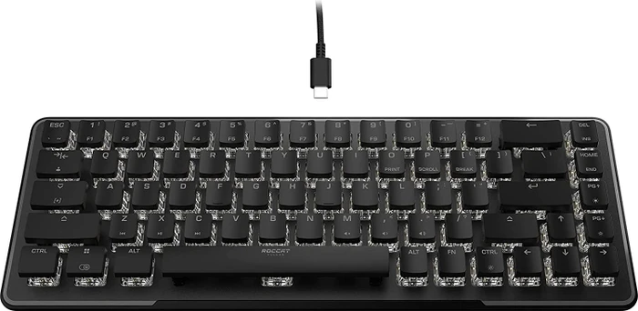 Roccat Vulcan II Mini, LEDs RGB, schwarz, TITAN II OPTICAL RED, USB, US
