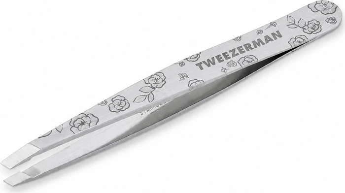 Tweezerman Slant Pinzette rose etched