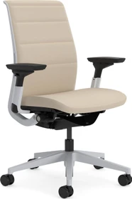 Steelcase Think Bürostuhl mit Armlehnen, beige/weiß