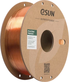 eSUN PLA Clear, gelbrosa, Spule, 1.00kg