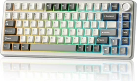 Yunzii B75 Pro, Grey, grau, Cocoa Cream V2, USB/Bluetooth, US